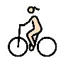 Woman Biking: Light Skin Tone Emoji 🚴🏻‍♀️ image - OpenMoji style