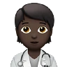 Health Worker: Dark Skin Tone Emoji 🧑🏿‍⚕️ image - Apple style