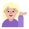 Woman Tipping Hand: Medium-Light Skin Tone Emoji 💁🏼‍♀️ image - Microsoft Classic 2D style