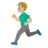 Man Running: Medium-Light Skin Tone