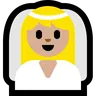 Person With Veil: Medium-Light Skin Tone Emoji 👰🏼 image - Microsoft Windows 10 Segoe UI Emoji style