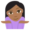 Person Shrugging: Medium-Dark Skin Tone Emoji 🤷🏾 image - EmojiTwo style