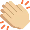 Clapping Hands: Medium-Light Skin Tone Emoji 👏🏼 image - Twitter / X (Twemoji) style