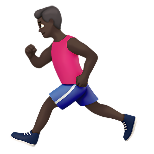 Man Running: Dark Skin Tone