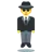 Person In Suit Levitating