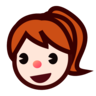 Girl: Light Skin Tone Emoji 👧🏻 image - Emojidex style