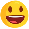 Emoji Volto sorridente con la bocca aperta 😃 image - Facebook Messenger (2016) style