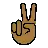 Victory Hand: Medium-Dark Skin Tone