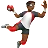 Man Playing Handball: Medium-Dark Skin Tone