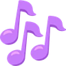 複数の音符 Emoji 🎶 image - Facebook Messenger (2016) style
