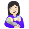 Woman Feeding Baby: Light Skin Tone Emoji 👩🏻‍🍼 image - Google Noto Color style