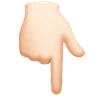 Backhand Index Pointing Down: Light Skin Tone Emoji 👇🏻 image - Huawei Harmony OS style