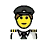 Man Pilot Emoji 👨‍✈️ image - OpenMoji style