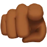 Index Pointing At The Viewer: Medium-Dark Skin Tone Emoji 🫵🏾 image - Apple style