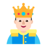 Prince: Light Skin Tone Emoji 🤴🏻 image - Microsoft Classic 2D style