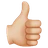 Thumbs Up: Medium-Light Skin Tone