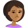 Person Frowning: Medium Skin Tone Emoji 🙍🏽 image - Facebook Messenger (2016) style