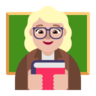 Woman Teacher: Medium-Light Skin Tone Emoji 👩🏼‍🏫 image - Microsoft Classic 2D style