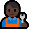 Man Mechanic: Dark Skin Tone Emoji 👨🏿‍🔧 image - Microsoft Windows 10 Segoe UI Emoji style
