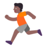 Person Running: Medium-Dark Skin Tone Emoji 🏃🏾 image - Microsoft Classic 2D style