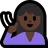 Deaf Person: Dark Skin Tone