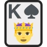 Król pik kart do gry 🂮 image - EmojiTwo style
