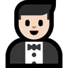 Person In Tuxedo: Light Skin Tone Emoji 🤵🏻 image - Microsoft Windows 10 Segoe UI Emoji style