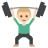 Person Lifting Weights: Medium-Light Skin Tone