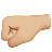 Left-Facing Fist: Medium-Light Skin Tone