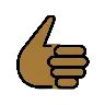 Thumbs Up: Medium-Dark Skin Tone Emoji 👍🏾 image - OpenMoji style