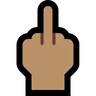 Middle Finger: Medium Skin Tone Emoji 🖕🏽 image - Microsoft Windows 10 Segoe UI Emoji style