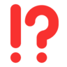 Point d'exclamation-interrogation Emoji ⁉ image - Microsoft Classic 2D style