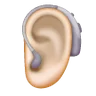 Ear With Hearing Aid: Light Skin Tone Emoji 🦻🏻 image - Samsung style