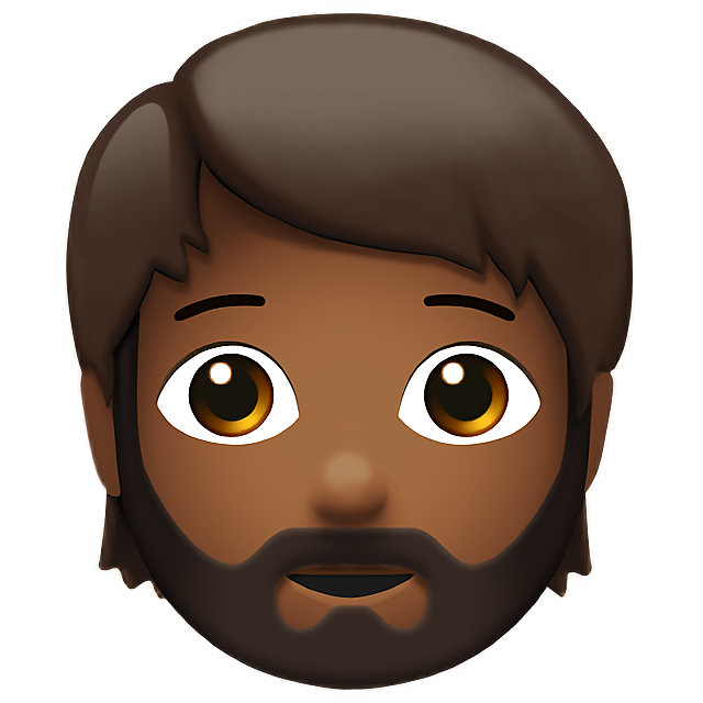 Person: Medium-Dark Skin Tone, Beard
