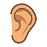 Ear: Medium Skin Tone Emoji 👂🏽 image - Emojidex style
