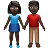 Woman And Man Holding Hands: Dark Skin Tone
