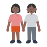 Women Holding Hands: Medium-Dark Skin Tone Emoji 👭🏾 image - Tossface style