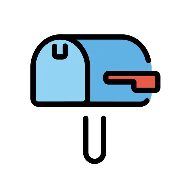 Closed Mailbox With Lowered Flag