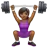 Woman Lifting Weights: Medium-Dark Skin Tone