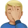 Man Facepalming: Medium-Light Skin Tone Emoji 🤦🏼‍♂️ image - Apple style