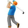 Man Golfing: Medium-Light Skin Tone Emoji 🏌🏼‍♂️ image - Apple style