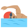 Person Swimming: Medium Skin Tone Emoji 🏊🏽 image - EmojiTwo style