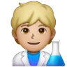 Scientist: Medium-Light Skin Tone Emoji 🧑🏼‍🔬 image - Samsung style