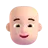 Person: Light Skin Tone, Bald