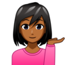 Woman Tipping Hand: Medium-Dark Skin Tone Emoji 💁🏾‍♀️ image - Emojidex style