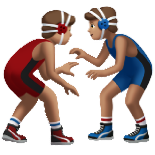 Men Wrestling: Medium Skin Tone