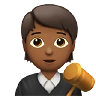 Judge: Medium-Dark Skin Tone Emoji 🧑🏾‍⚖️ image - Apple style