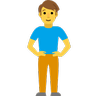 Man Standing Emoji 🧍‍♂️ image - Skype style
