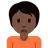 Person Frowning: Dark Skin Tone
