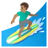 Man Surfing: Medium Skin Tone Emoji 🏄🏽‍♂️ image - Google Noto Color style